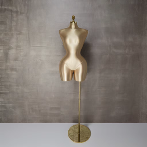 Torse de femme grande taille en tissu de velours afro-américain Corps en plastique Gros seins Gros cul Demi-corps Mannequins pour magasin de vêtements - Product Image 3