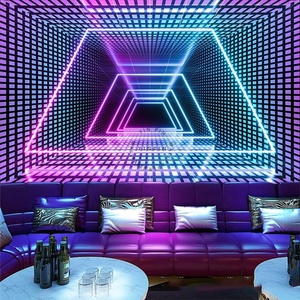 Hình ảnh không gian mở rộng phát sáng Tường giấy 3D thanh trang trí bức tranh tường hình nền - Product Image 4