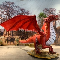 Statue de dragon animatronique de grande taille modèle de dragon géant de dinosaure mécanique artificiel à vendre