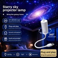 Lámpara Proyector de Cielo Estrellado Dailu con Ranura USB, Patrones Cambiantes, Película Reemplazable, Luz Nocturna para Auto con Atmósfera de Luna y Cielo Estrellado