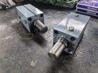 Cylindre hydraulique compact en alliage d'aluminium, monté verticalement, filetage externe, cylindre de serrage à profil mince, alésage de 63 mm, CX-SD50