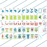 Nouveaux jeux de Mahjong américains 2026 : Ligne Montagne, Grand Ciel – Tuiles de Mahjong en acrylique pliables et portables, 160 pièces sculptées