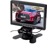 Monitor Mobil 7 Inci HD Input A/V Layar LCD Alat Bantu Mundur Tahan Guncangan Dudukan Sandaran Kepala Dashboard Bergaransi untuk Cadangan Mobil