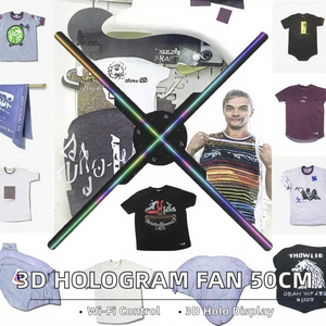 Factory Supply 50 cm <b>WIFI</b> Control 3D Holographic <b>Projector</b> Fan for Indoor Education OEM Supply best for advertising - Product Image 3