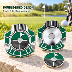 Marqueur de balle de golf magnétique avec marqueur central amovible de 25 mm, design double face, idéal pour les cadeaux de tournois de golf - Product Image 1