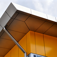 Panneau de façade en aluminium thermolaqué massif, écologique, ignifuge, imperméable, pour revêtement mural extérieur de bâtiment à façade continue