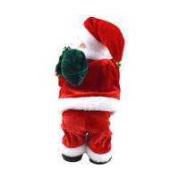 Jouets en peluche électriques faits à la main, rouges, dansants et chantants, figurines en peluche, cadeau de Noël pour enfants