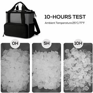 Custom Logo OEM Outdoor Thick Foam PEVA Lining Waterproof for Picnic Travel Trip Insulated Cooler Bag - Product Image 6