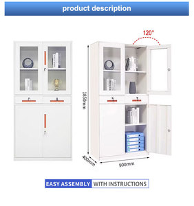 Comnenir thiết kế hiện đại duy nhất đôi ngăn kéo bên khóa thép không gỉ chống cháy Tủ Hồ Sơ 2 ngăn kéo bên Tủ hồ sơ - Product Image 5