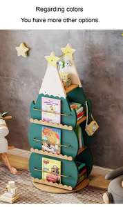 Estantería Infantil con Forma <span class=keywords><strong>de</strong></span> Árbol <span class=keywords><strong>de</strong></span> Navidad, Librería Giratoria <span class=keywords><strong>de</strong></span> Madera para Estudio, Habitación Infantil, Dormitorio, <span class=keywords><strong>Biblioteca</strong></span> - Product Image 6