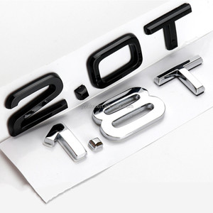 Pegatinas de letras negras para coche, calcomanías plateadas 1,8 T 2,0 T 3,0 T, emblema para 3/4/5/6/7/8, venta al por mayor - Product Image 3