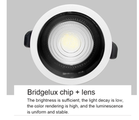 Downlight LED COB de Alta Luminosidad, Aluminio, 30w 40w 60w, Alto Flujo Luminoso, Ajustable, Moderno, para Instalación en Proyectos Comerciales y Almacenes