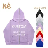 Sweat à capuche zippé personnalisé avec logo, 100 % polyester, coupe ample, pour homme, avec impression numérique – Vente en gros pour l'automne