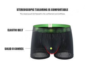 Calzoncillos bóxer de tela transpirable de nuevo diseño, ropa interior personalizada de tallas grandes de tiro medio para hombre, pantalones cortos con estampado de logotipo personalizado - Product Image 6