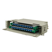 Boîtier de distribution de fibres optiques (ODF) haute capacité 48 cœurs LC, montage en rack 19 pouces pour réseau de télécommunications FTTH CATV