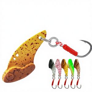 Señuelo de pesca artificial VIB de metal con lentejuelas de 27g, tipo micro criatura con forma de tiburón, para pez mandarín rayado blanco, con anzuelos. - Product Image 1