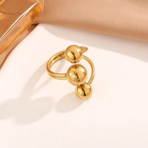 New Style Exaggerate <b>Micro</b> Insert Rings Fine 18K Gold Plated Stainless Steel Geometric Fashion Jewelry Rings for Women - Product Image 4