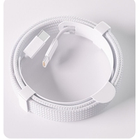 Câble de charge rapide 3A PD35W pour iPhone USB Type-C, longueur 1M, pour 15 Pro Max, gaine en nylon tressée, blindage.