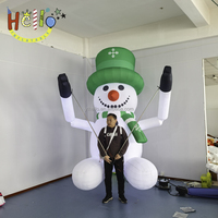 Costume de marche géant gonflable de bonhomme de neige de dessin animé sur mesure pour défilé de Noël