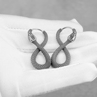 Boucles d'oreilles créoles en acier inoxydable, style punk européen et américain, serpent roi, boucle facile, bijoux d'oreille unisexe