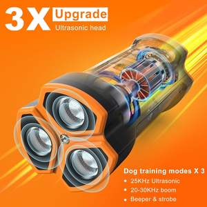 Transductor repelente de perros ultrasónico 25kHz repelente ultrasónico 3 en 1 repelente de perros dispositivo antiladridos entrenamiento de perros - Product Image 2
