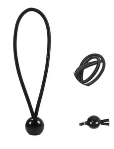 Cordons élastiques à billes noires de 6 pouces 50 pièces <span class=keywords><strong>cordon</strong></span> d'arrimage tissé extérieur <span class=keywords><strong>pour</strong></span> corde à billes en caoutchouc de tente avec attache à billes élastiques - Product Image 2