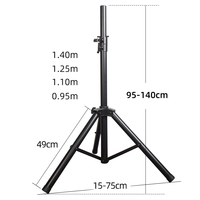 Soporte de Altavoz Portátil Yinyu SS014 con Capacidad de Carga de 50 kg y Altura Ajustable para Fiestas al Aire Libre/Sistema de PA