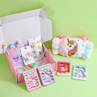 Coffret cadeau de Noël pour enfants, adorable carnet en peluche licorne pour filles
