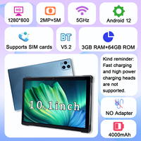 Nouvelle tablette 2-en-1 de 10,1 pouces, Octa Core MTK Android 12, écran IPS 1280x800, 3 Go de RAM, 64 Go de ROM, WiFi 5G GSM USB-C, clavier professionnel pour les entreprises
