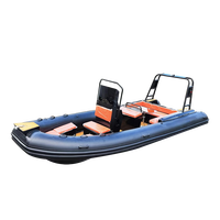 Nervure de coque en aluminium 4.8m hypalon PVC sauvetage gonflable plancher en aluminium bateau rigide RIB