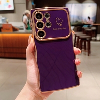 Coque de téléphone en gel TPU coeur mignon pour Samsung Galaxy A14/A24/A34/A54, pour iPhone 16 Wave Style housse anti-choc