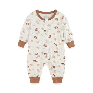 Wholesale High Quality Autumn Winter Newborn 24 Months New Plain Zipper Custom Organic Bamboo Baby <strong>Pyjamas</strong> - Product Image 5