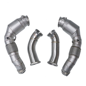 Performance Downpipe for BMW M5 F90 3.0T (2018-2023) - 3 Inch to 3.5 Inch With Heat Shield - Product Image 1