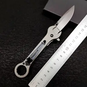 Nueva herramienta portátil, llave multifuncional, cuchillo plegable de acero