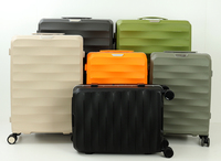 Valise de voyage en PP avec cadre en aluminium et logo personnalisé, port de chargement USB, 8 roues pivotantes, serrure TSA, barre de traction en alliage d'aluminium