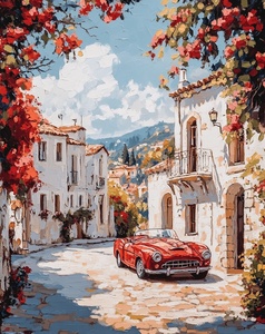 CHENISTORY Kit Pittura con Numeri Fai da Te per Adulti, Paesaggio Urbano e <span class=keywords><strong>Auto</strong></span>, Artigianato per Decorazioni Casa, Regalo - Product Image 6