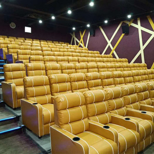 Sillas de Teatro con Asientos Reclinables de Espuma Amarilla para Cine y Salas de Conferencias - Product Image 1