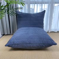 Fauteuil pouf moderne en velours avec housse amovible, rembourré en mousse, canapé-lit une place avec rangement pour usage intérieur