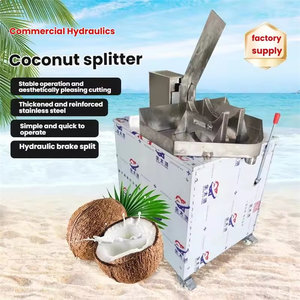 Machine à fendre les noix de coco en acier inoxydable industriel, machine électrique pour la collecte du jus de noix de coco - Product Image 5