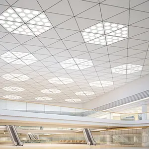 Zihinsel yapı malzemeleri damla akustik tavanlar delikli dekoratif çatı tavan fayansları alüminyum tavan döşemeleri