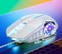 Souris de jeu filaire G15 avec DPI réglable, laser mécanique, lumière LED respirante 7 couleurs, pour joueur, fil tressé sans fil, souris USB