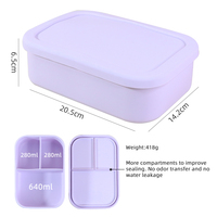 Vaisselle en silicone personnalisée sans Bpa Conteneur de stockage des aliments pour enfants Casse-croûte Vaisselle Gobelet à vin Boîte à bento en silicone pour le déjeuner le pique-nique