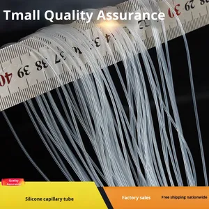 Tubo de silicona transparente Tubo capilar flexible de tamaño pequeño 0,5mm/1/2/3mm Proceso de corte personalizado Delgado - Product Image 3