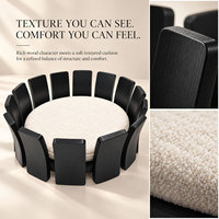 Lit pour chat et chien en bois massif de qualité supérieure, coussin amovible en bouclette, design moderne et luxueux, meubles écologiques pour salon intérieur