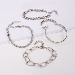 Bracelets de <span class=keywords><strong>cheville</strong></span> en chaîne torsadée en or pour hommes, bijoux de mode, cadeaux d'amitié, bracelets simples en fil et bracelets en or - Product Image 6