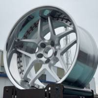 Rines de Aleación de Aluminio Forjado de 2 Piezas, Personalizados de Fábrica, para Autos, de 18-22 Pulgadas, 5x100, 40mm 30mm, Acabado Cromado, Diseño Cóncavo, Nuevos para Autos de Pasajeros