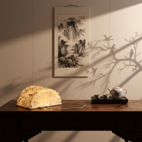Lampe de chevet créative en papier superposé, certifiée KC, avec motif d'oiseau personnalisé, lampe pliante en forme de livre, décoration d'intérieur, cadeau pour librairies et boutiques.