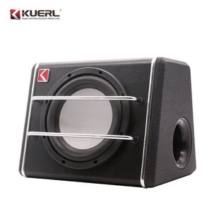 กล่องซับวูฟเฟอร์ติดรถยนต์ Kuerl ขนาด 8 นิ้ว ซับวูฟเฟอร์แบบแอคทีฟ 12V ช่องเสียงออกแบบโมโน ตัวกล่องทำจากไม้ หุ้มด้วยหนัง - Product Image 4