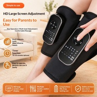 Masseur électrique pour les jambes avec chaleur, coussin d'air et massage par vibration pour le genou, le mollet et la cuisse, modes de massage réglables pour un usage domestique
