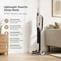 Aspirateur sans fil V20 20Kpa, aspirateur à main sans fil avec filtre cyclonique HEPA et sac pour sols durs, poils d'animaux, tapis, aspirateur à batterie